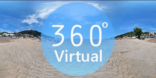 пляж Санкт -Гордиос 360 panorama panoramic view